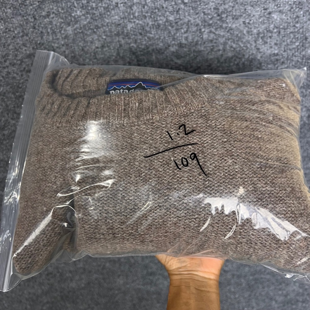 Vintage Patagonia Crewneck Sweater Mens XL Brown Good Striped Wool - Picture 10 of 10